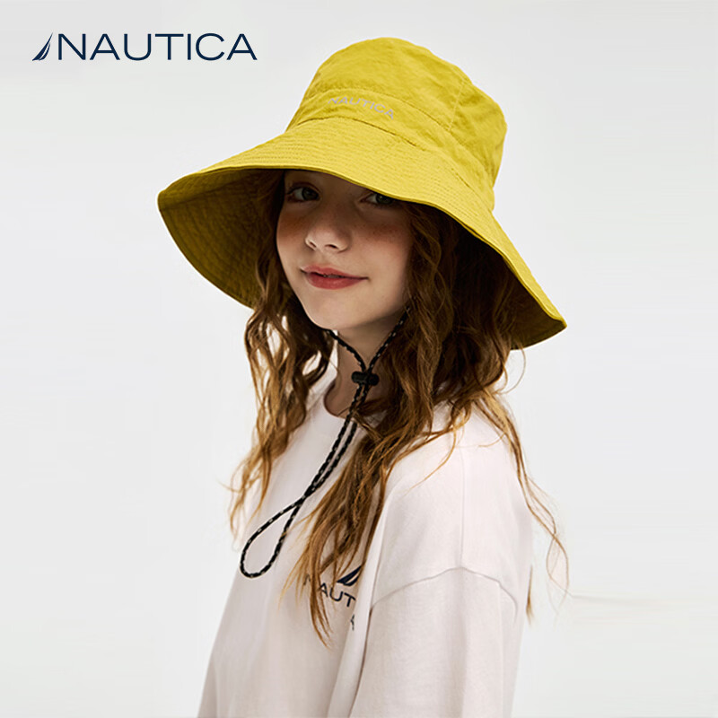 诺帝卡（NAUTICA）诺帝卡童装男童女童渔夫帽夏季儿童遮阳防晒帽头饰户外出游帽子 藏青【可收纳】