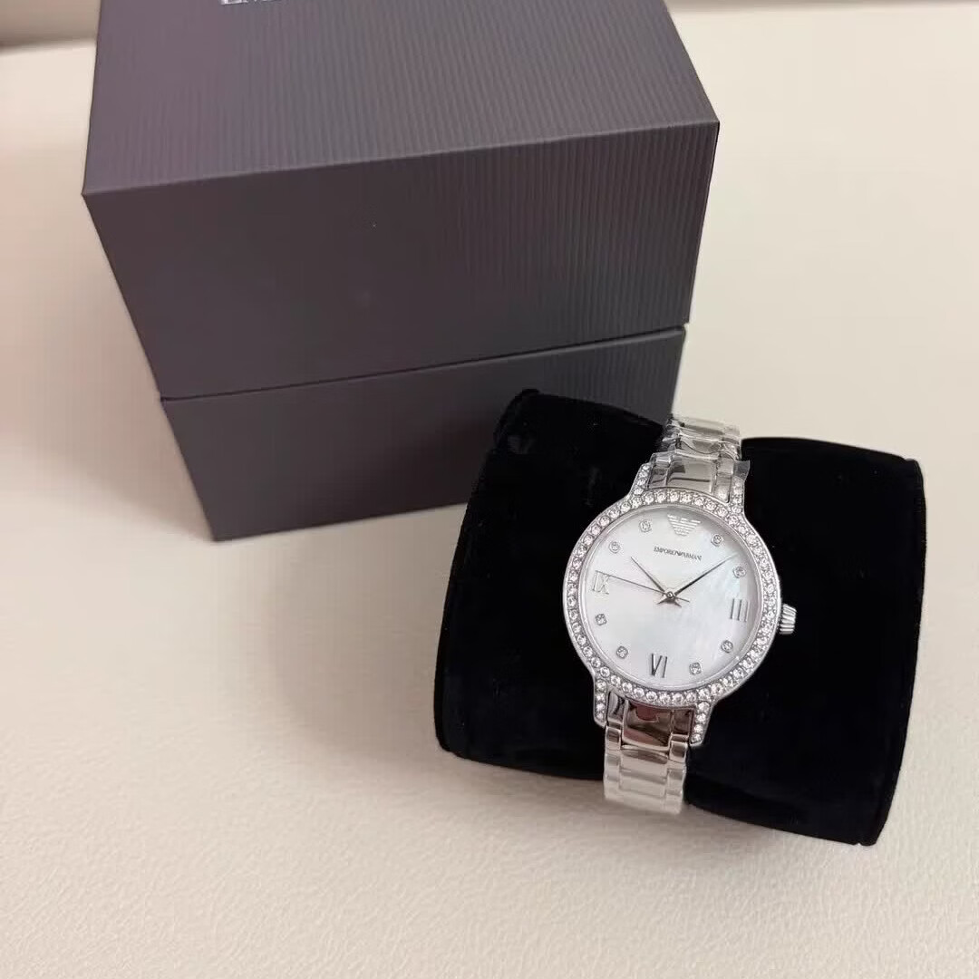 ARMANI EXCHANGE满天星手表女时尚轻奢正品石英女表 AR11484满天星银色 32mm