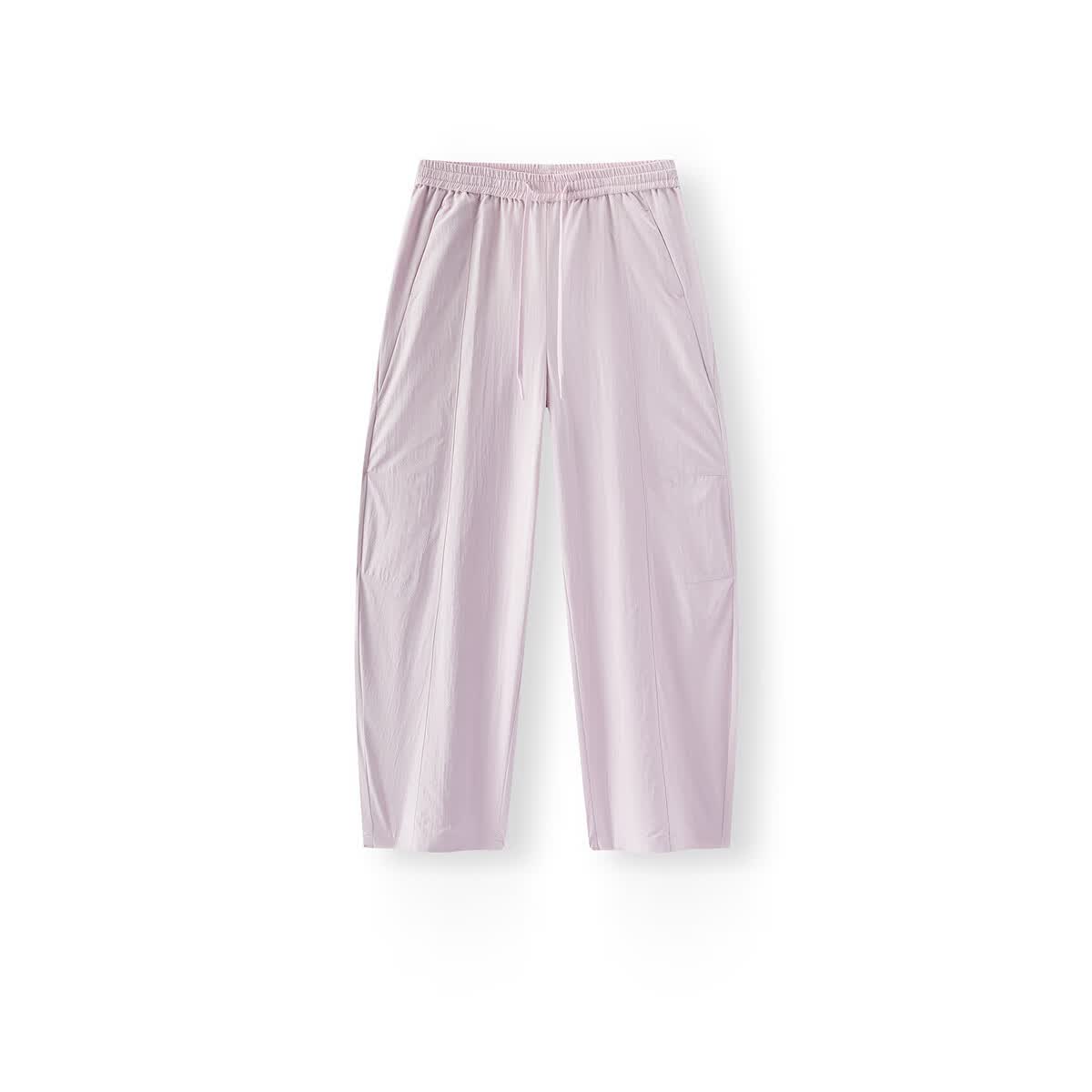 森马（Semir）休闲裤女夏防晒吸湿速干肌理分割宽松阔腿裤2026新款户外长裤薄款 橡皮粉61216 M