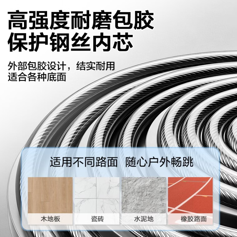 安踏（ANTA）竞速跳绳钢丝中考考试比赛专用中小学生成人减肥体育健身超轻双摇 黑橙【钢丝/提速/比赛专用】