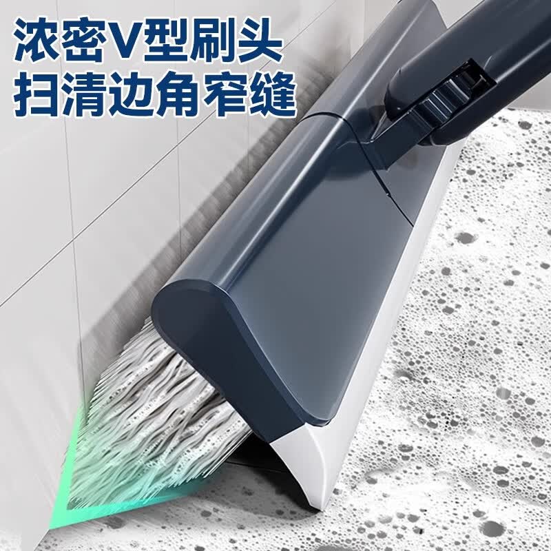 宝家洁【杨幂同款】长柄硬毛缝隙刷子浴室清洁刷卫生间地刷无死角地板刷 【升级款】V型缝隙地刷