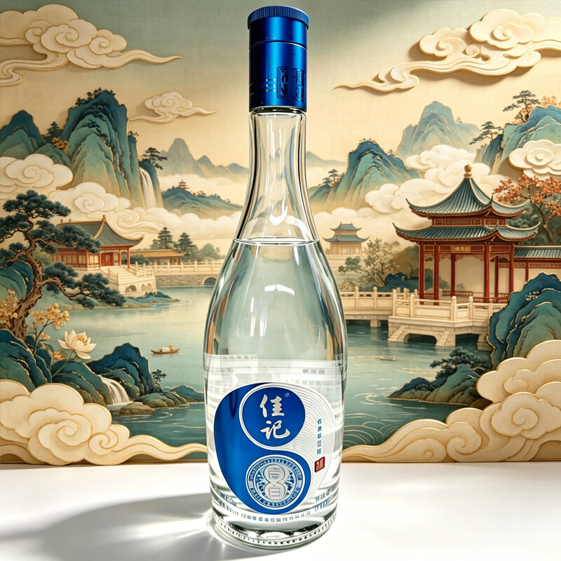 佳记青白酒2025版 老窖池酿造浓香型纯粮白酒 礼盒装 52度 500mL 1瓶