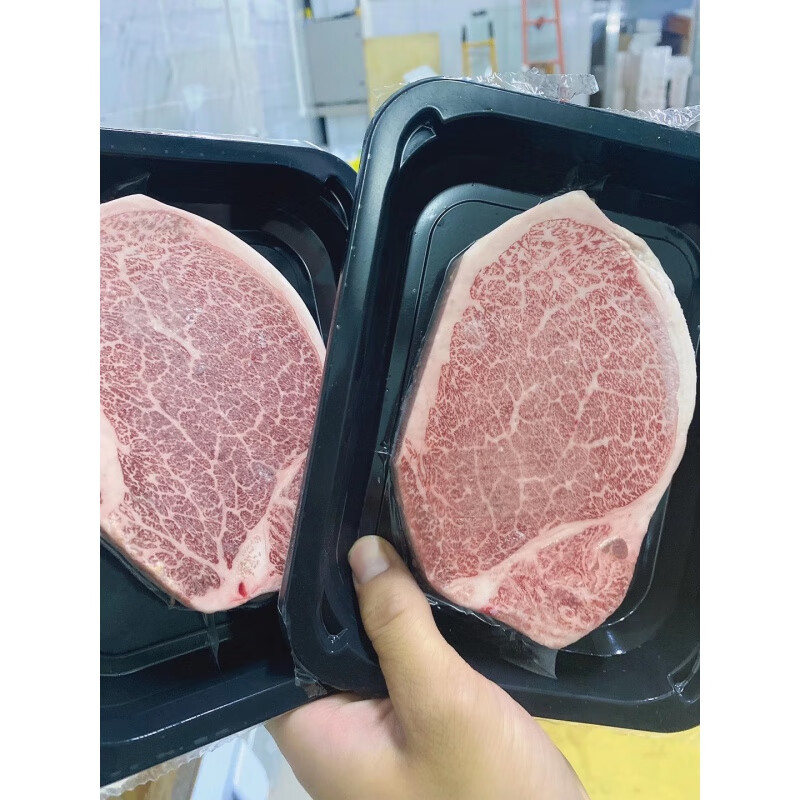 虎钢馋秒发m12夏多布里昂a5霜降雪花精修和牛中段菲力牛排500g 神户