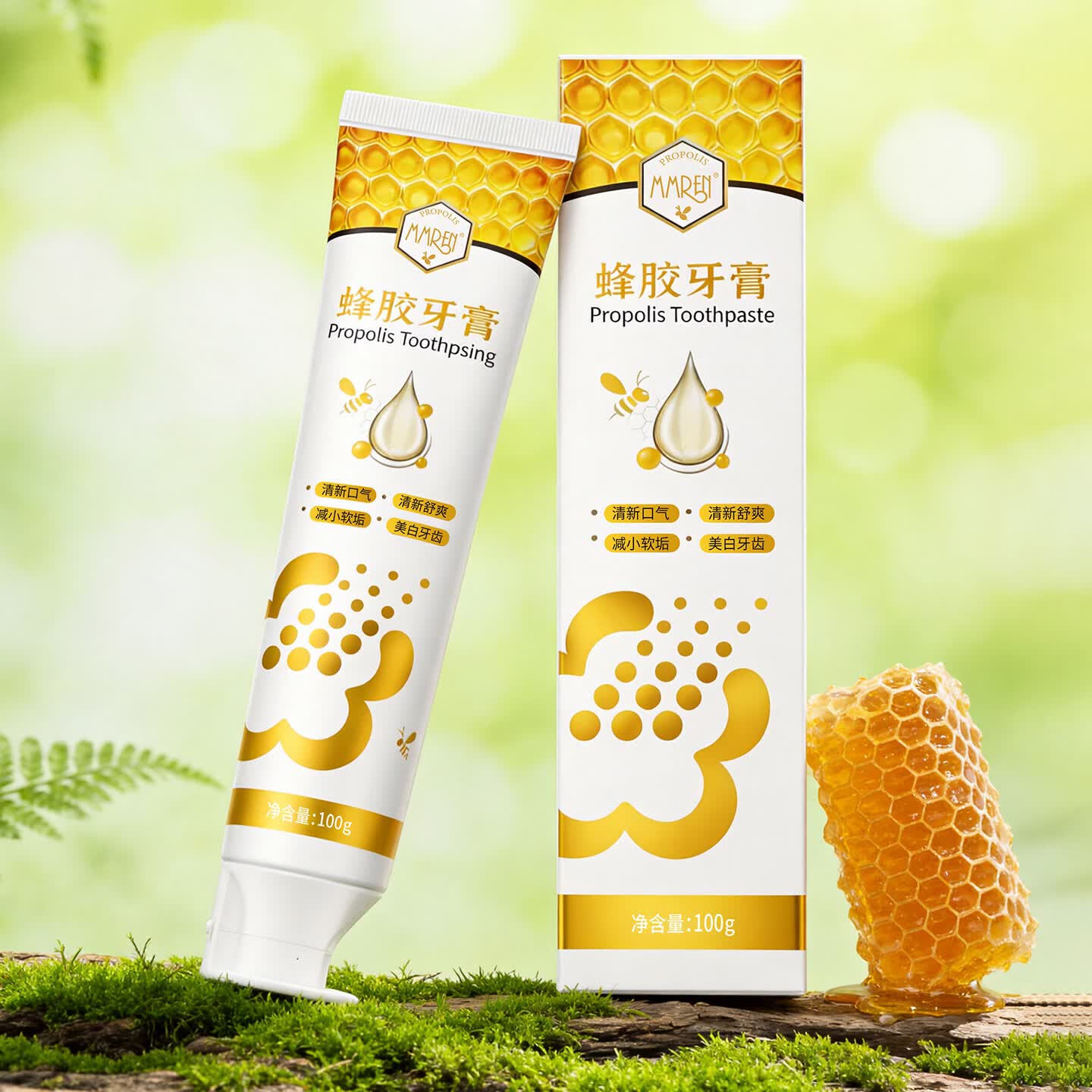 百花MMREN 蜂胶牙膏100g