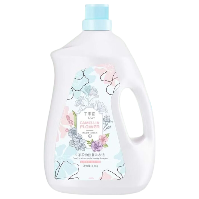 丁家宜（TJOY）山茶花洗衣液3.5kg深层洁净清香持久留香洗衣液母婴通用7斤/桶 山茶花微胶囊洗衣液3.5kg