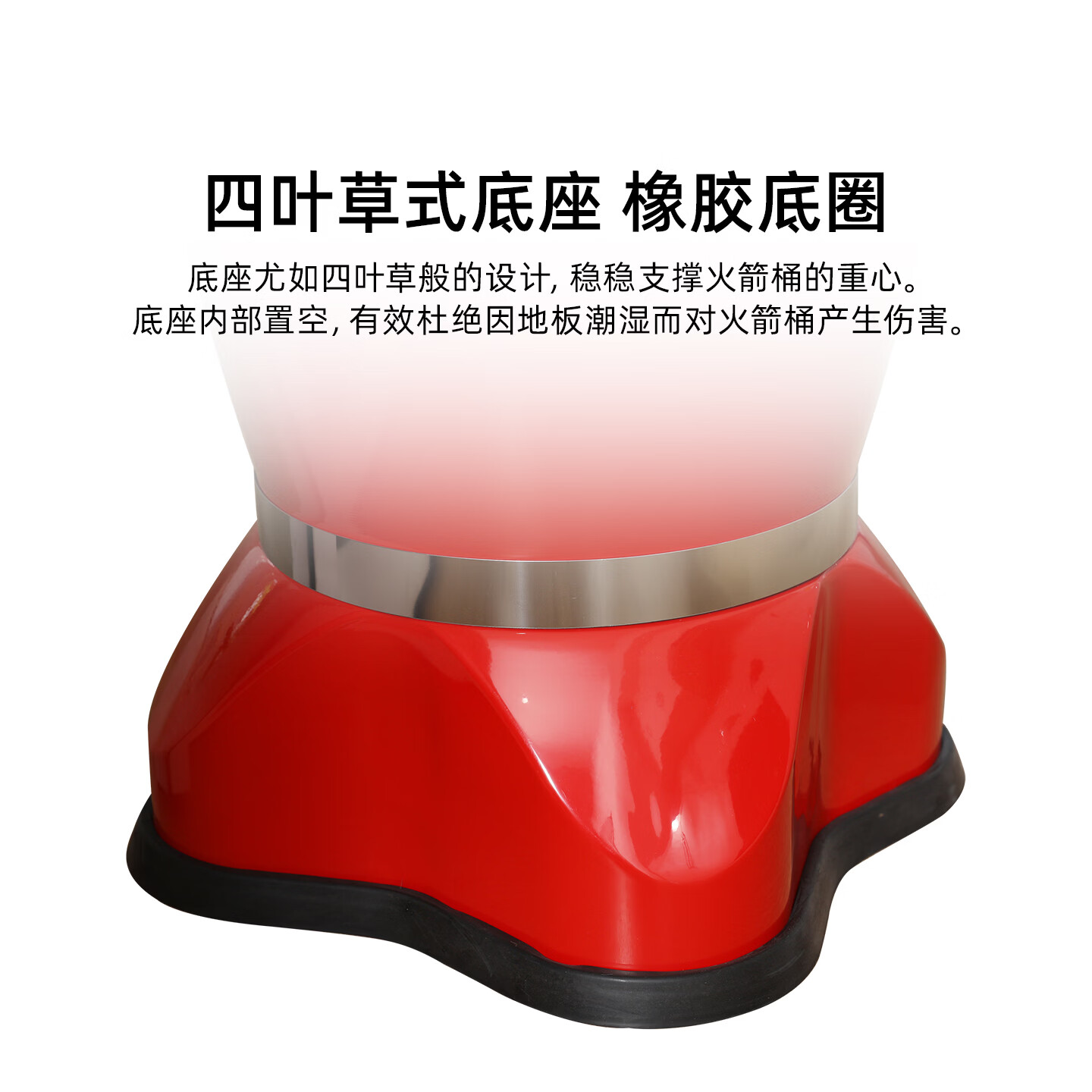 WESCO垃圾桶火箭桶欧式复古创意家庭办公室高颜值摆件垃圾桶 大火箭桶-35L红色