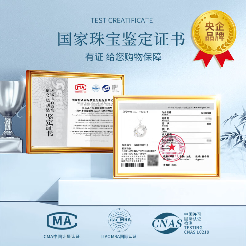 中国黄金(CHINA GOLD)山茶花平安扣银项链女士玉髓银吊坠生日礼物送女友表白老婆纪念日 山茶花玉髓平安扣项链+证书礼盒