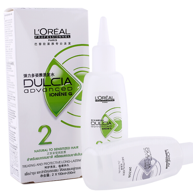 欧莱雅(loreal)烫发水弹力多姿雅冷烫精100ml*2离子烫不加热烫卷发大