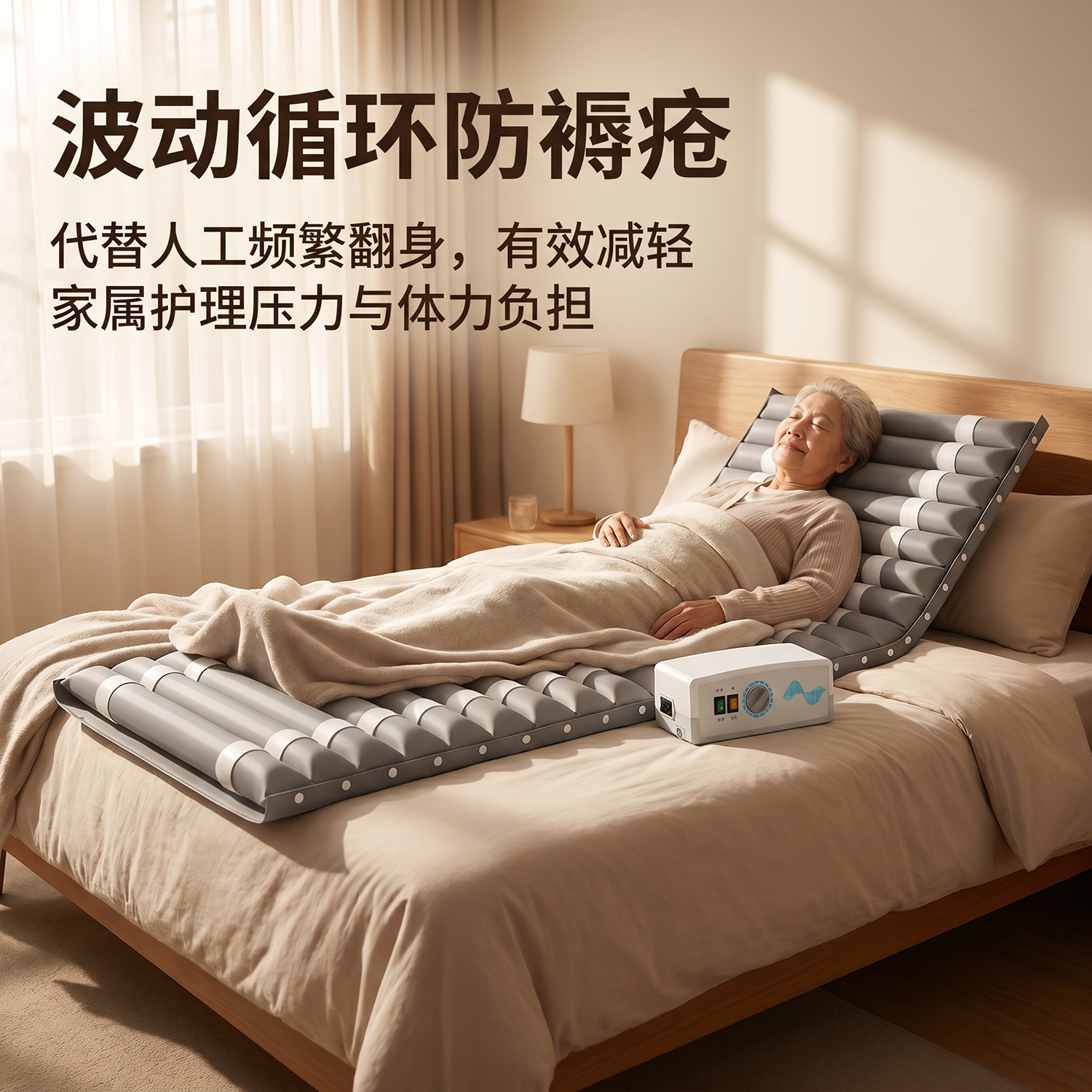 康立普（CANLIPE）气垫床医用防褥疮专用老人久躺神器医用同款一体自动翻身充气床垫 C加宽款1米-波动模式 软硬可调防褥疮 静音气泵