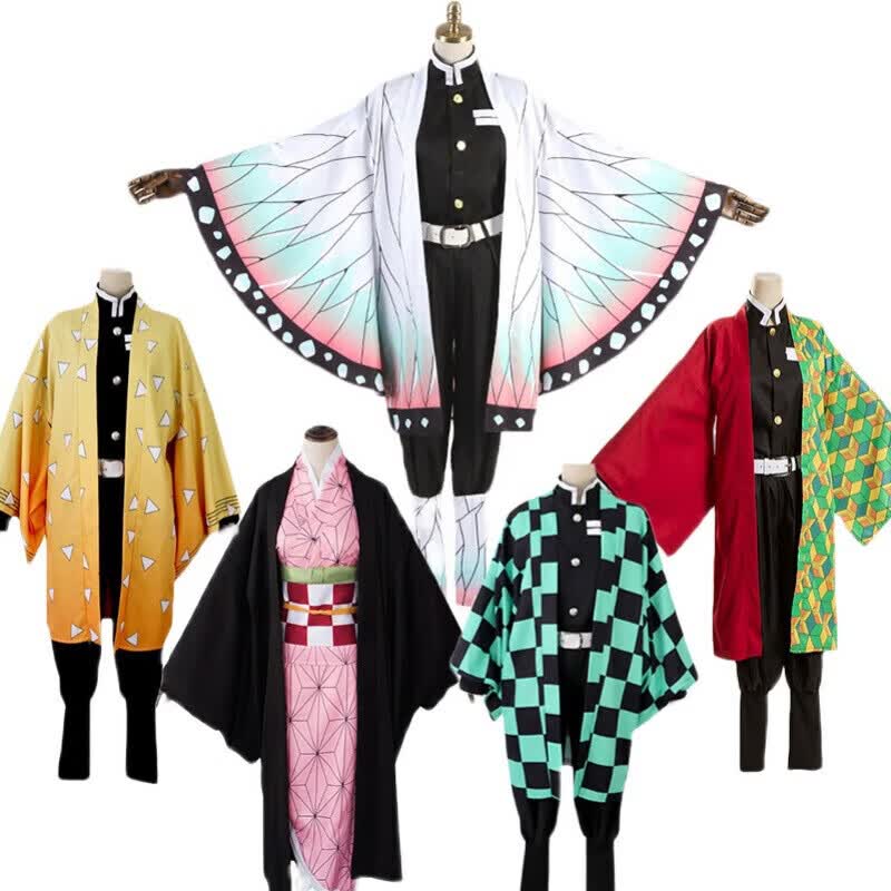 CLCEY鬼灭之刃cos服衣服服装联名儿童外套蝴蝶忍祢豆子炭治郎和服周边  单队服 S现货