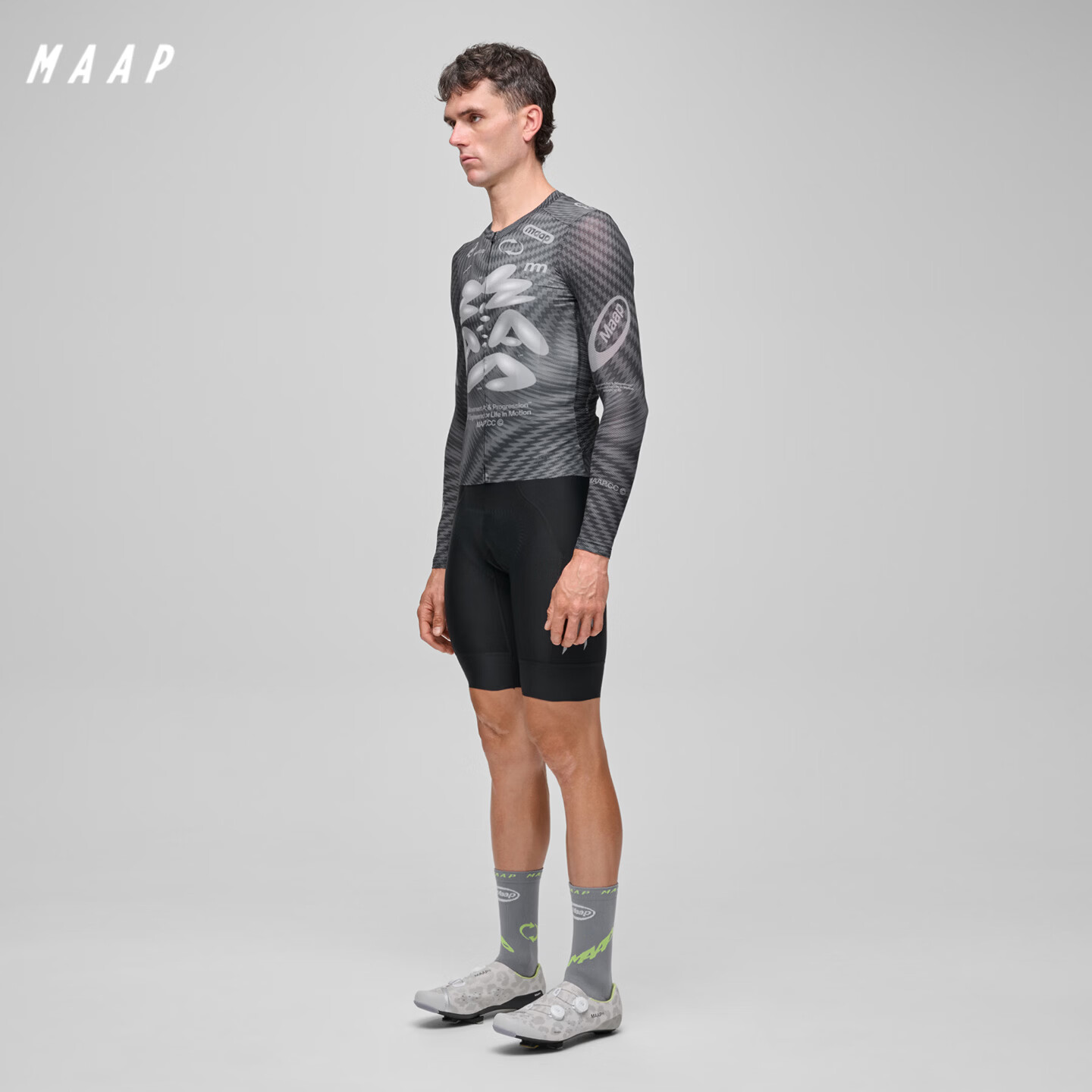 MAAP【新品】男士 SPECTRUM 骑行短裤背带裤带兜透气高弹舒适坐垫减震 黑色 M