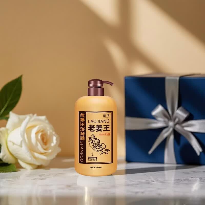 凰亿老姜王洗发水洗发露生姜洗发水去油去屑姜汁洗发膏 蓬松止痒 控油 老姜王洗发水750ml