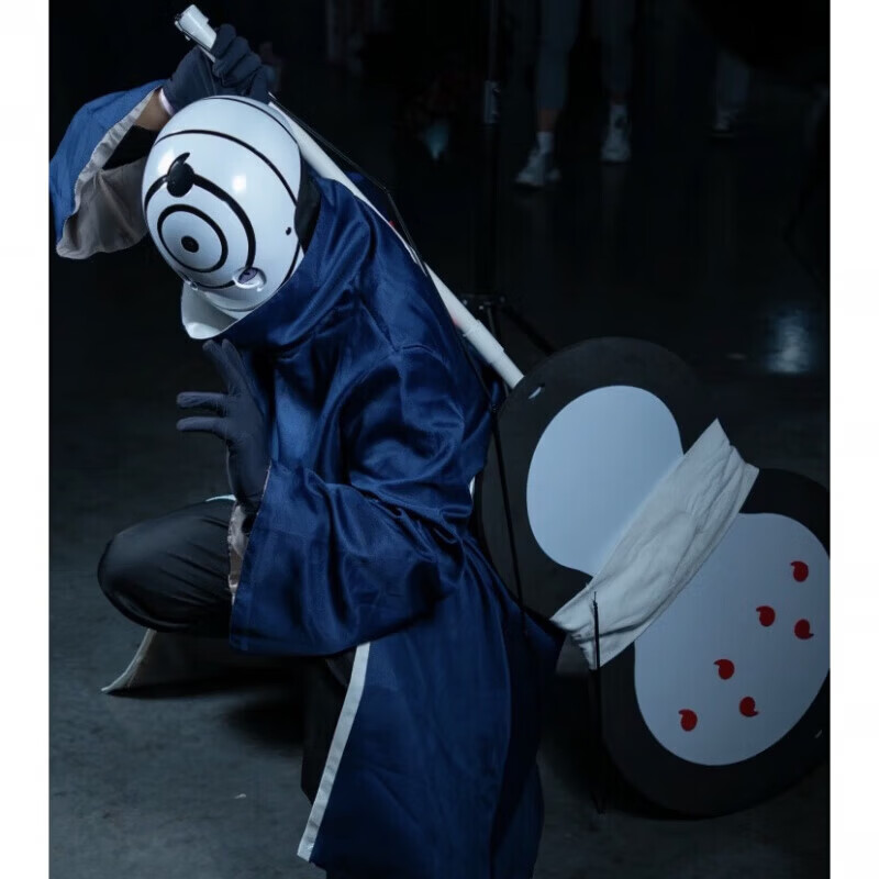 CLCEY破面带土cos服 火伙影忍者cos服发光白面具宇雨智波带土动漫周边 带土cos服(含手套+头套) XXL 【180-190身高】