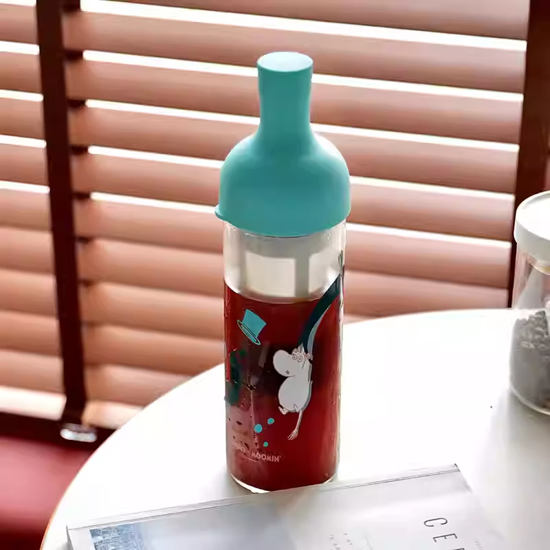 HARIO 冷泡咖啡壶冷萃咖啡泡茶壶耐热玻璃欧式萃取带细密过滤网 FIC 页岩绿咖啡款冷萃瓶