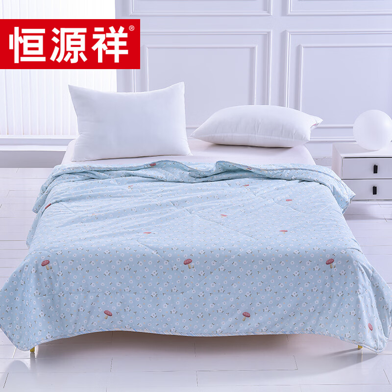 恒源祥 夏凉被 夏季学生宿舍空调被可机洗单人薄被子 蘑境夏凉被 200*230cm