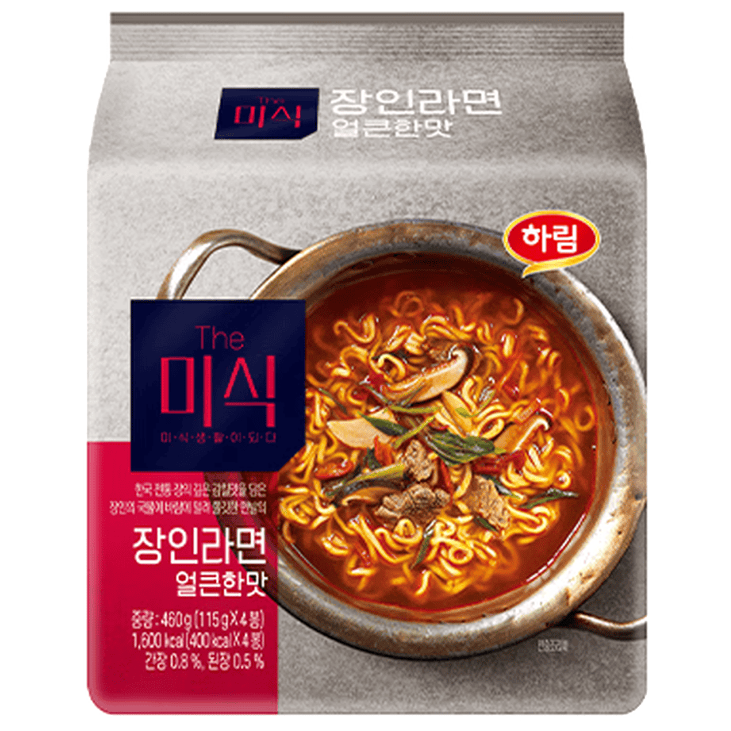 HARIM匠人拉面韩国原装进口江原道香辣味袋装111.4g×4 25.76元 - 86线报