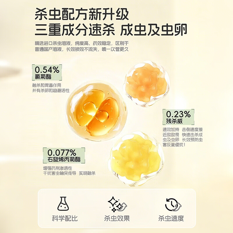 皎洁杀虫剂灭蚊子蟑螂药气雾剂多害虫灭杀神器家用强力喷雾床上可用 260mL 1瓶