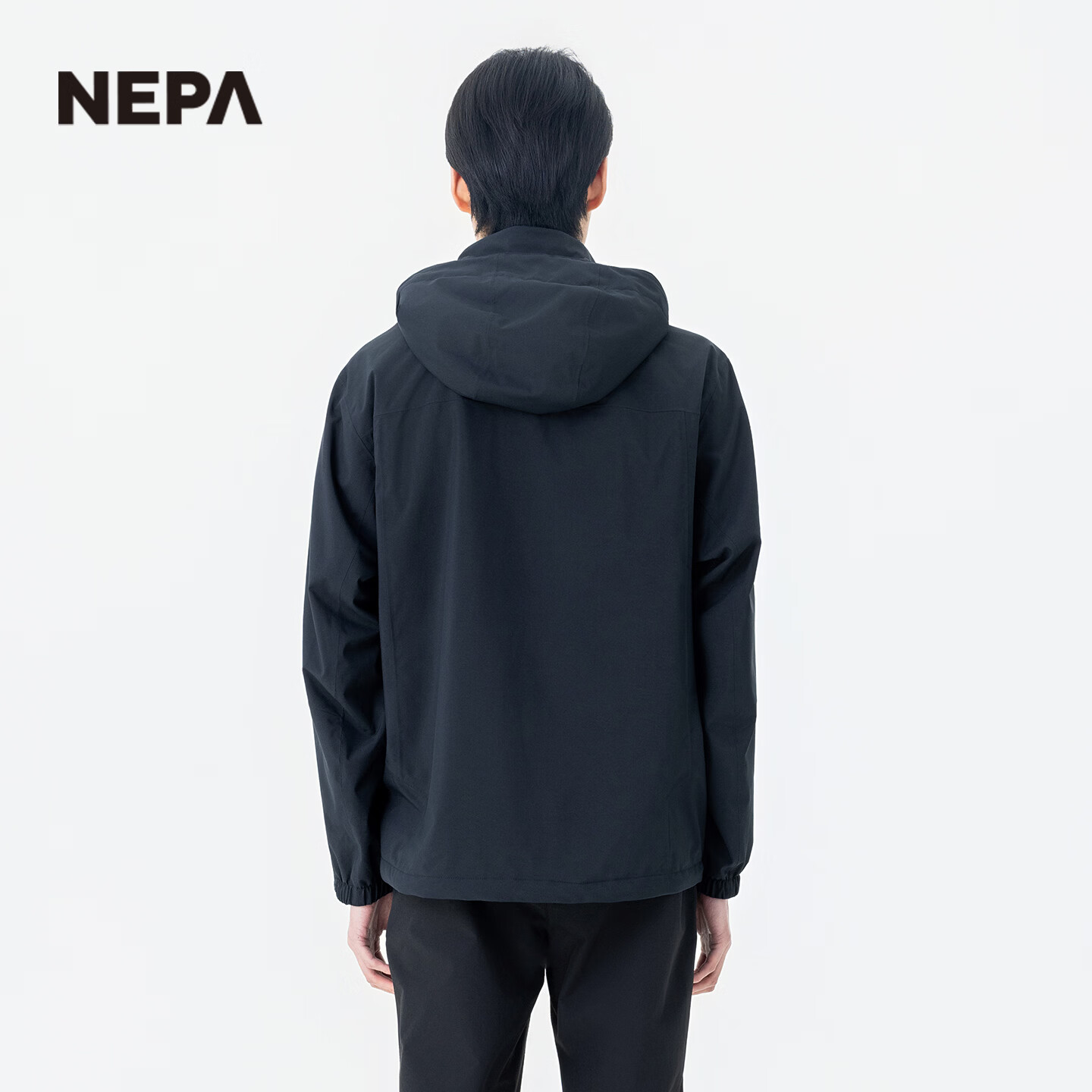 NEPA耐葩26春夏新品户外男士可拆卸连帽夹克防水防风冲锋衣7M10509 油墨藏青 M03 3XL 190/112B(120)