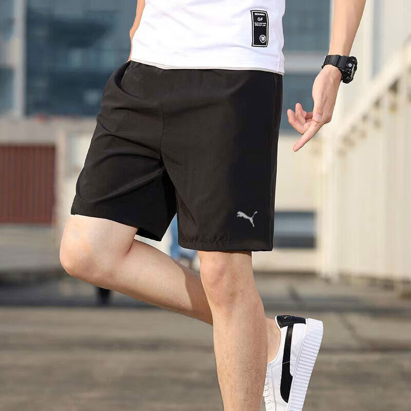 彪马（PUMA）短裤男  跑步健身训练运动裤针织休闲裤子 M