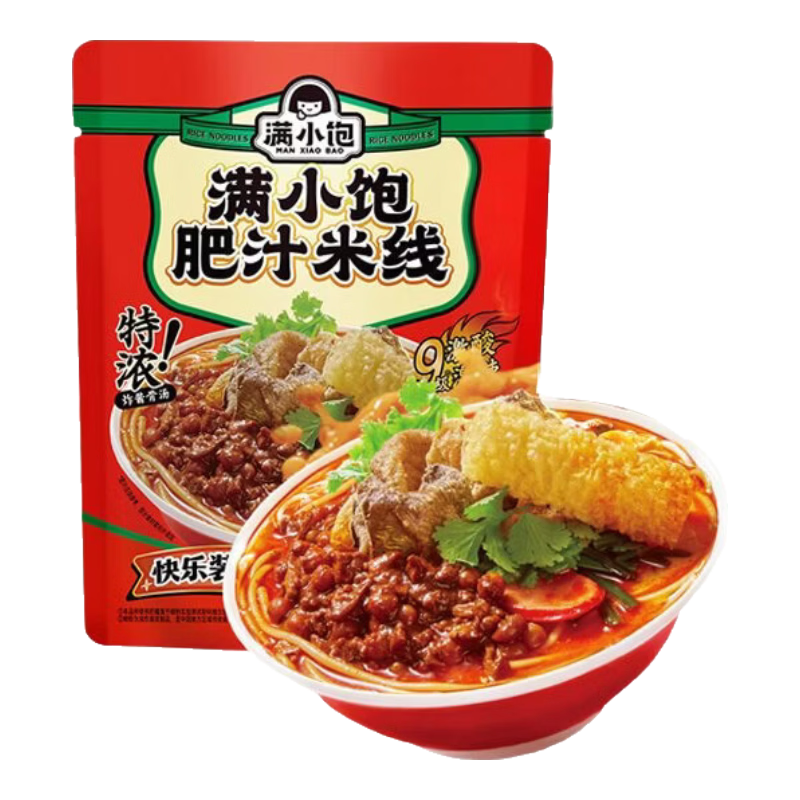 满小饱肥汁米线非油炸速食酸辣味251g夜宵解馋