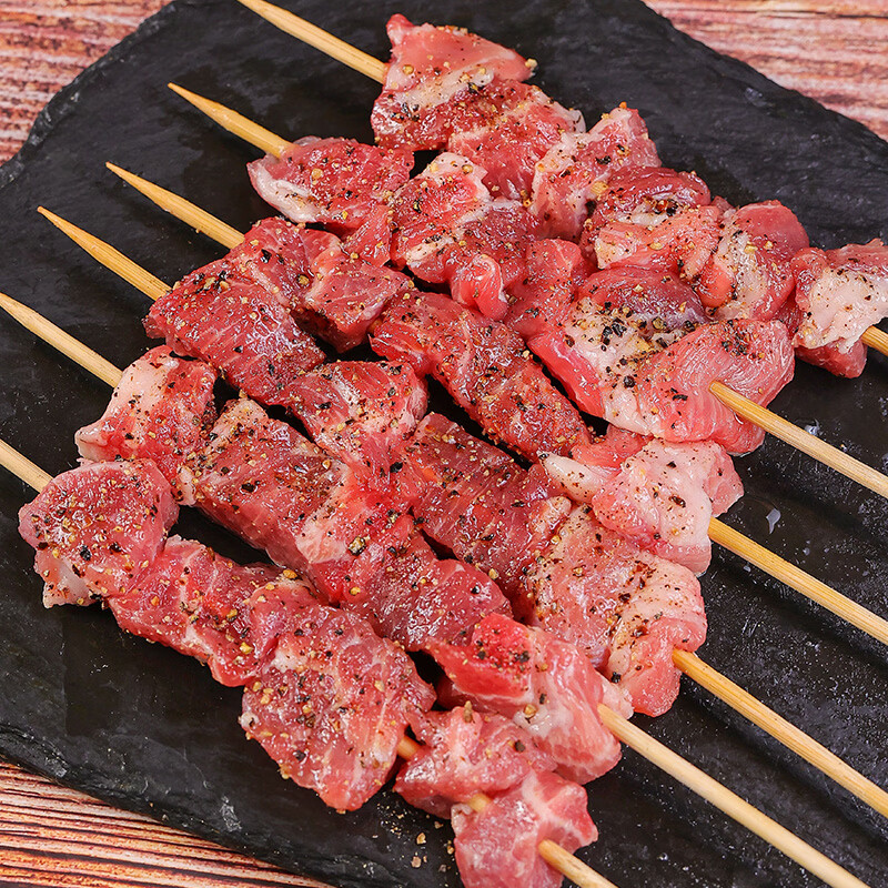 知初猪梅花肉串黑椒风味200g/袋 新鲜猪肉烧烤烤串食材半成品 【3袋装】200g/袋(共30串)特殊组合送赠品