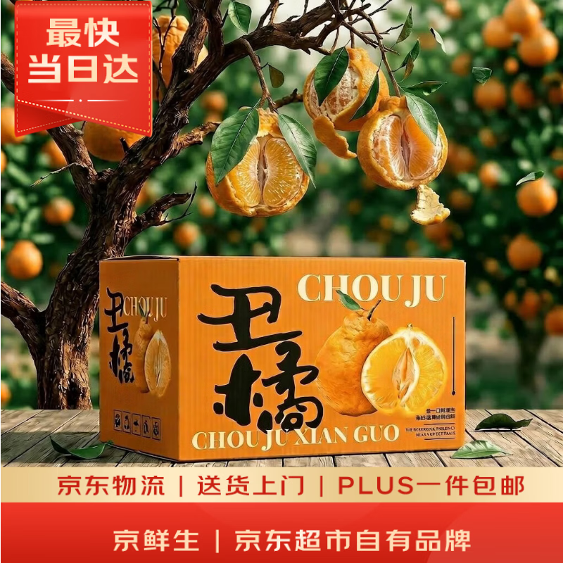 京鲜生 四川不知火丑橘/柑 5斤装 单果180g起 生鲜水果桔子礼盒