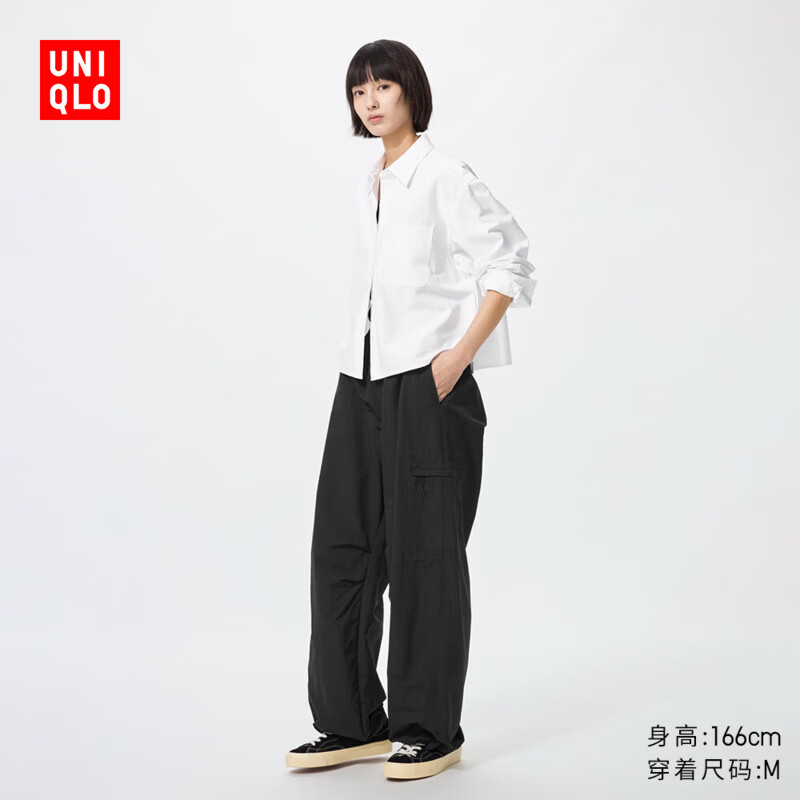 优衣库休闲长裤/防紫外线/常规款女装运动裤26春夏新款483001 09 黑色 S