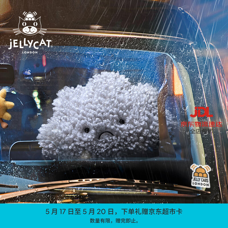 Jellycat趣味暴风云陪伴安抚娃娃毛绒玩偶公仔送礼520礼物 趣味暴风云 One Size