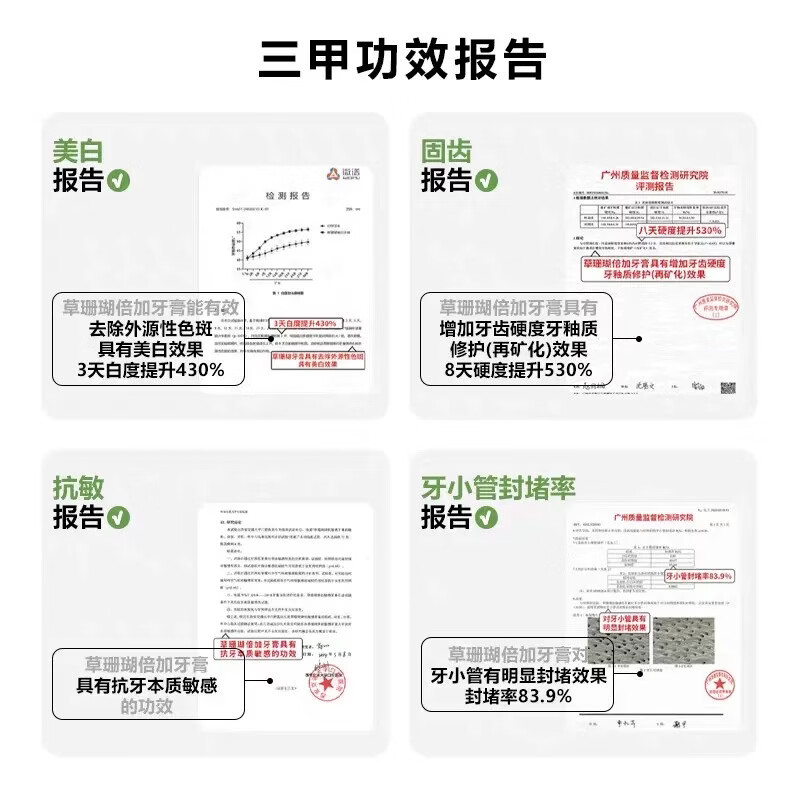草珊瑚羟基磷灰石抗敏牙膏倍加含氟牙膏海洋之风清新口气护龈美白防蛀 海洋之风*1支 三支