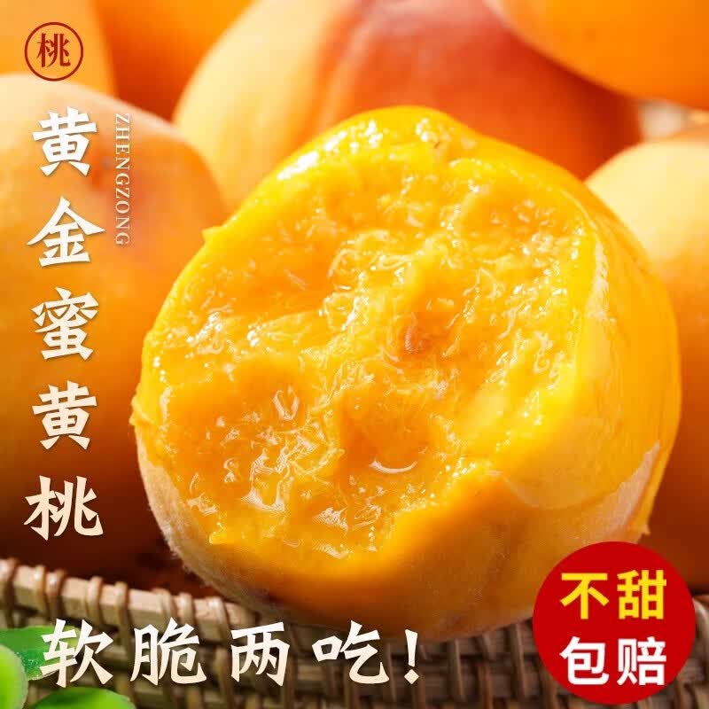 蒙阴黄桃正宗山东临沂黄毛红油桃蜜甜新鲜桃子水果礼盒端午节送礼 3.5斤果王礼盒装【单果150g-175g】 50老树新鲜现摘现发【京东顺丰-多地次日达】