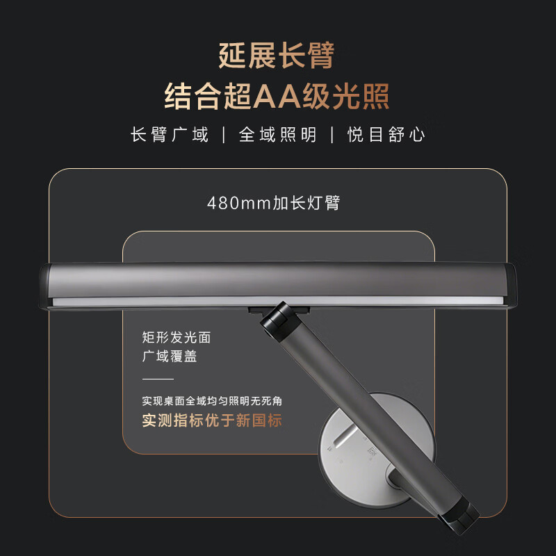 独语旗舰型A8全光谱护眼普瑞灯珠红光增益入席感应防蓝光学习护眼台灯 台