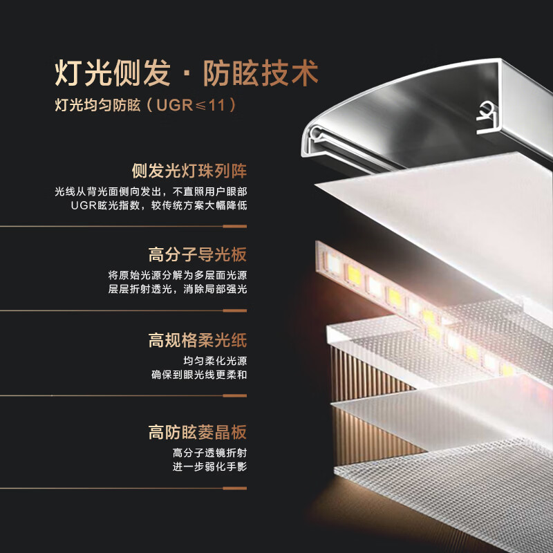 独语旗舰型A8全光谱护眼普瑞灯珠红光增益入席感应防蓝光学习护眼台灯 台