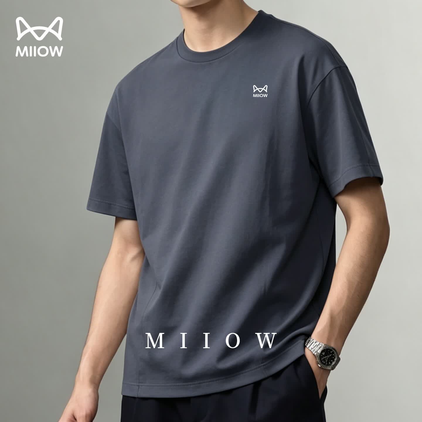 猫人(MiiOW)父亲节礼物速干短袖t恤男户外跑步透气上衣训练健身冰丝速干衣 男装灰 【冰丝速干-店长推荐】 XL /180(140-160斤) 京东折扣/优惠券