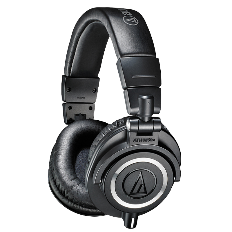 audio-technica 铁三角 ATH-M50X 耳罩式头戴式动圈有线耳机 黑色