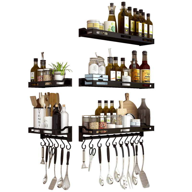 家佰利黑色厨房置物架——现代minimalist风格必备选择