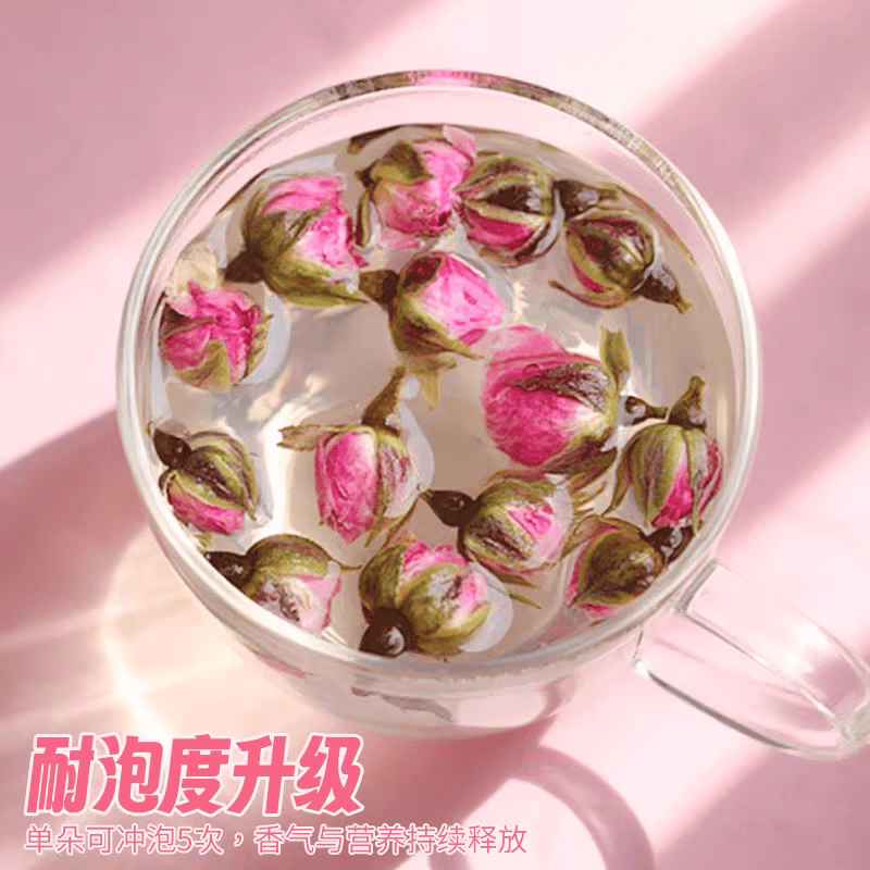 同仁堂（TRT）云南高原金边玫瑰花茶 无硫重瓣干玫瑰 大朵完整 女性泡水喝花草 胖东来同款金边玫瑰干花 150g*4罐