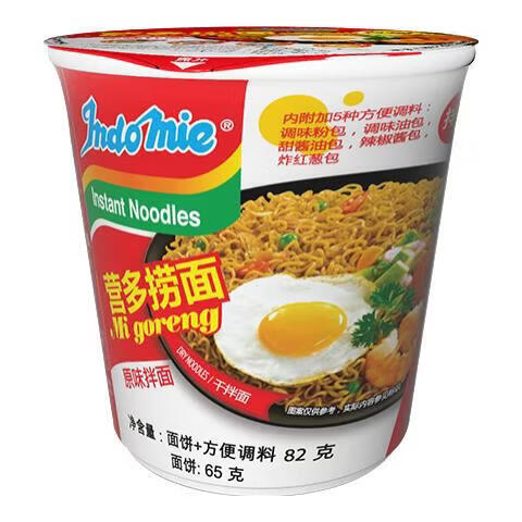营多捞面印尼进口方便面捞面夜宵速食即食干拌面泡面杯原味82g 经典原味拌面82g*1