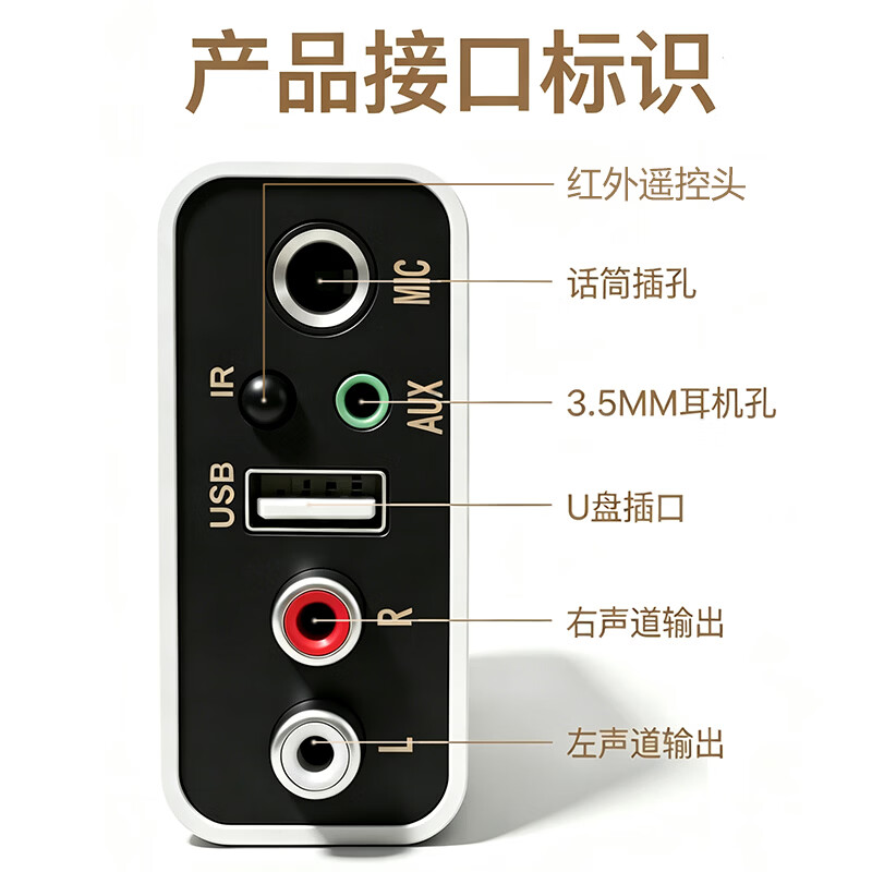 迅音蓝蓝牙接收器6.0音响功放转换无线音频适配U盘麦克风k歌无损立体声 蓝牙接收器+遥控器+二对二音频线