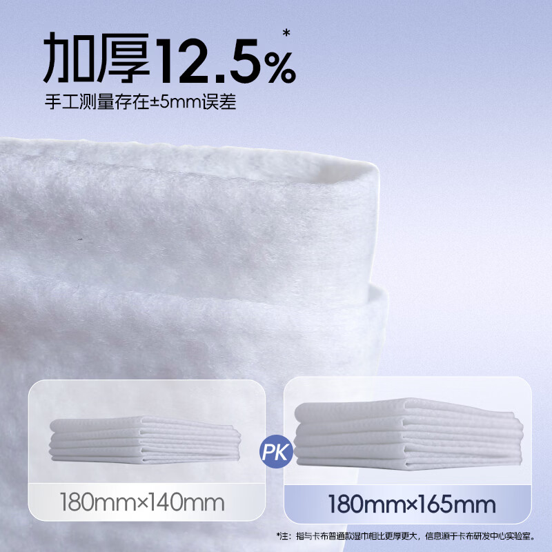 卡布MAX【新品】EDI纯水婴儿湿巾80片装家庭装湿抽纸儿童加厚湿巾 新升级紫盖湿巾 80抽 5包