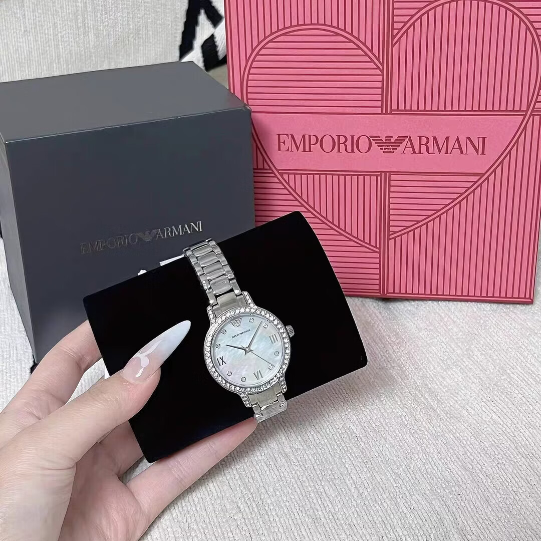 ARMANI EXCHANGE满天星手表女时尚轻奢正品石英女表 AR11484满天星银色 32mm
