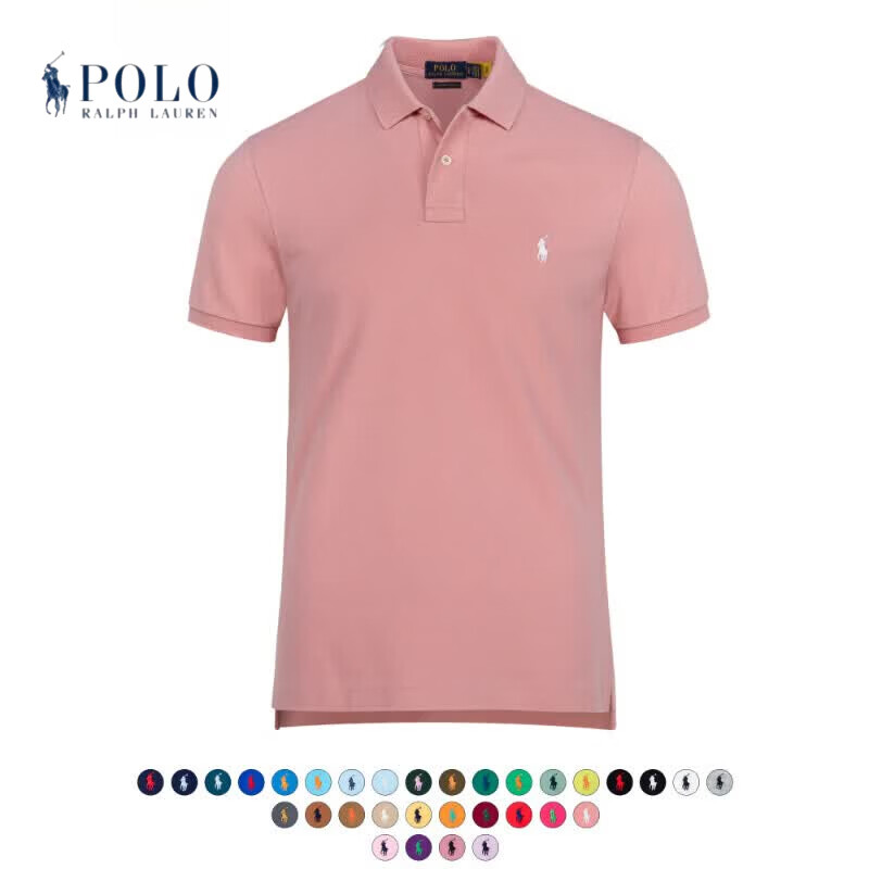 RALPH LAUREN 拉夫劳伦拉夫劳伦男装POLO衫男2026夏季网眼纯棉翻领短袖百搭休闲T恤衫 黑色-白标 XL 170-190斤 175-185cm