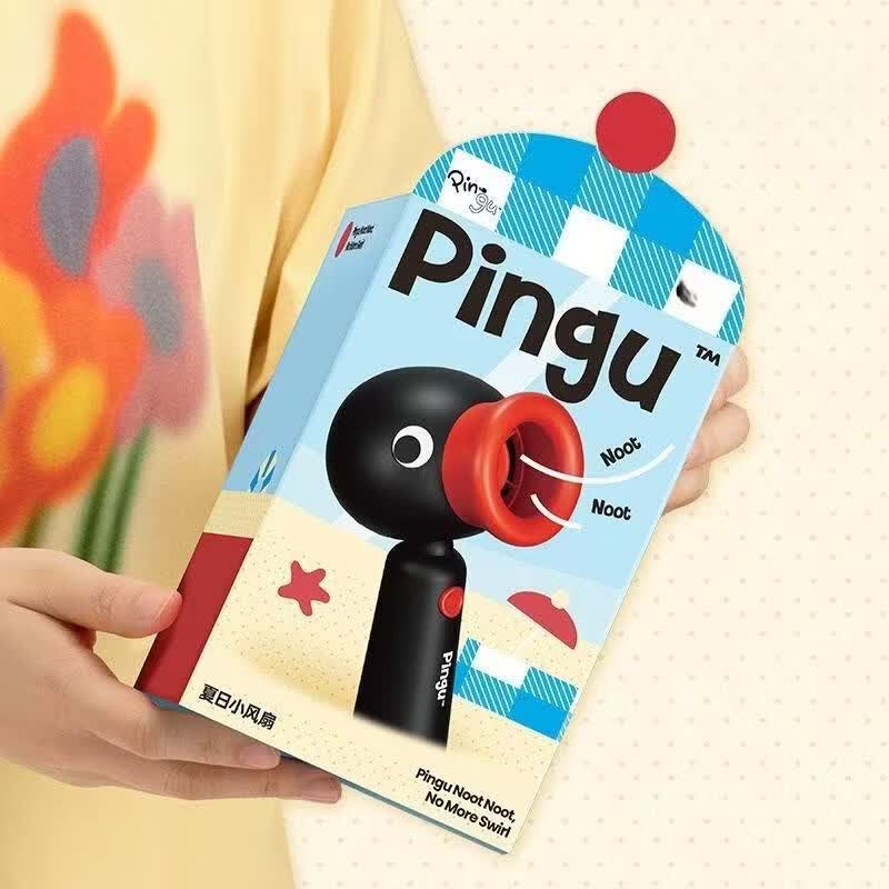 高级玩具pingu企鹅小风扇儿童玩具男女孩六一儿童节礼物 pingu企鹅手持小风扇高级款 16cm