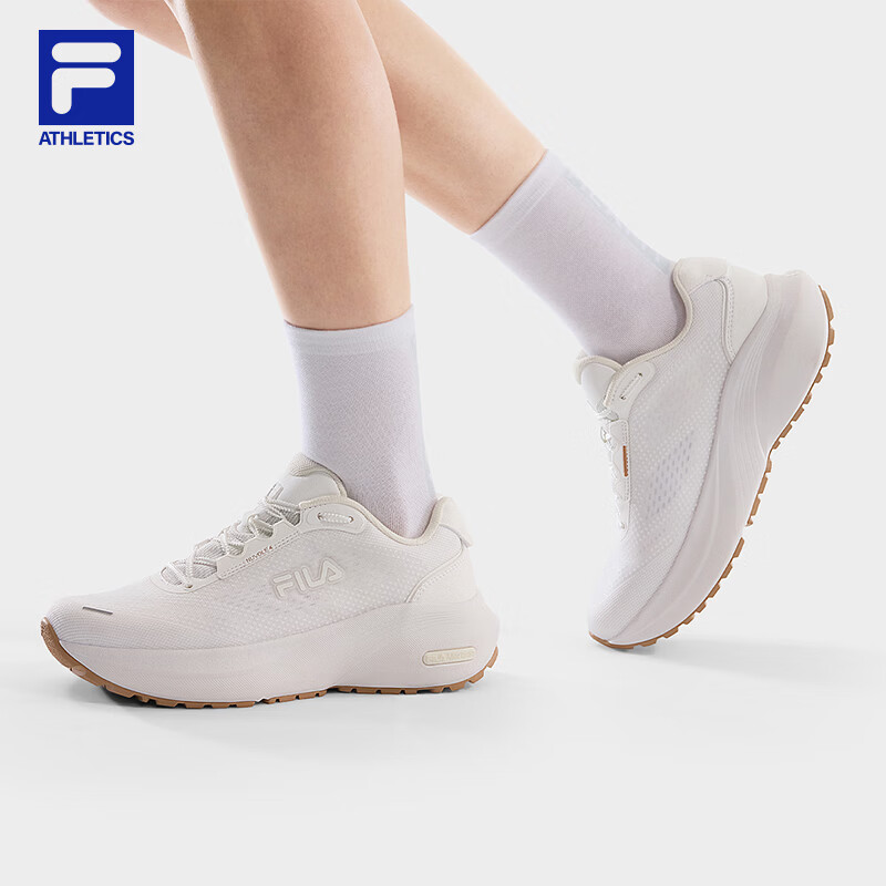 斐乐（FILA）柔云4孙千同款跑步鞋女鞋2026秋季新款运动鞋子厚底缓震跑步鞋 明亮白-BW 38.5