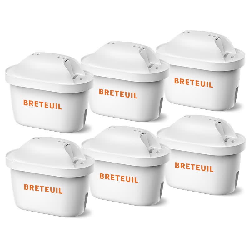 BRETEUIL适配Brita碧然德滤芯净水壶家用净水壶滤芯过滤壶净水器通用三代滤芯自来水过滤器 8支升级版滤芯