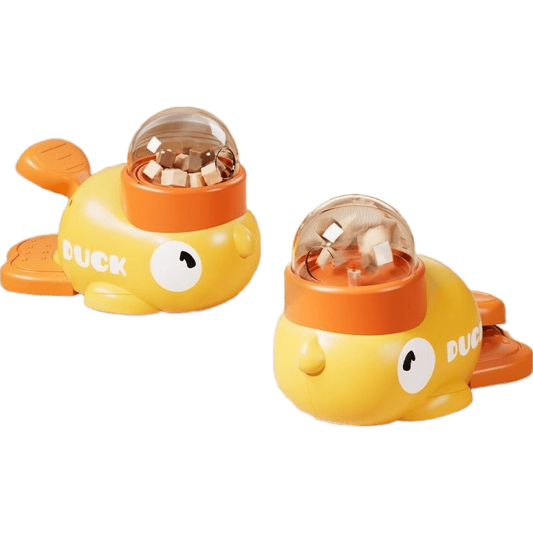 猫咪冻干小黄鸭投食器零食漏食器宠物猫狗投喂益智猫玩具自嗨解闷 小黄鸭漏食器(一个装)送3个盖子