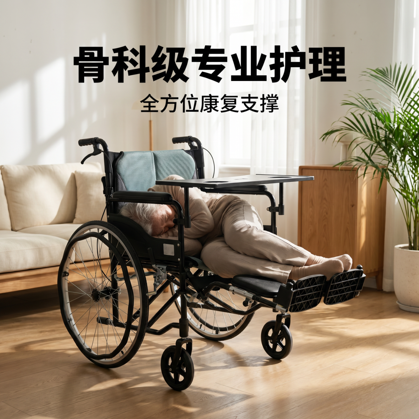 康立普(CANLIPE)轮椅老年人瘫痪专用可躺年轻人抬腿手动轻便折叠四轮最新款代步车 可抬腿骨科脚可伸直|3D缓冲坐垫减震舒适 自推轻松