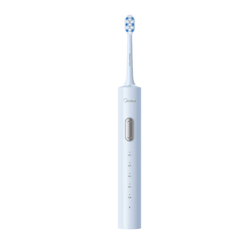 美的（Midea）美的电动牙刷成人礼物YS7 Pro声波全自动口腔护理套装生日节日母亲节520礼物情侣款牙刷头 【骨传导语音】YS7 Max 蓝 到手4支刷头+挂架+牙线