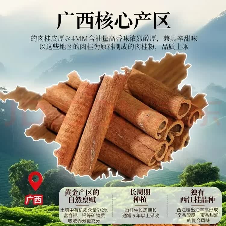 同仁堂(TRT)肉桂粉特级纯粉中药材100%无添加天然精选中药材食用烘培咖啡泡水 【特级纯肉桂粉】 250g*4罐 健康养生