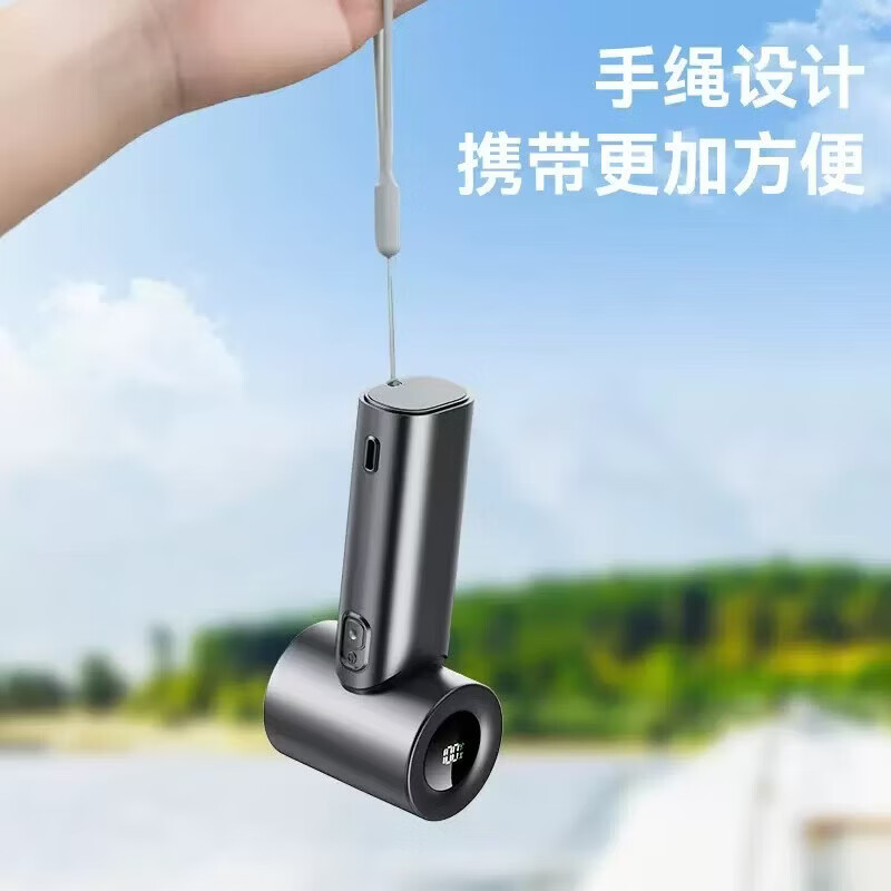 超冰爽迷你便捷usb小风扇多功能数显长待机5档调节超高风速学生宿舍充电随身小电扇610手持小风扇 暗夜黑[强劲风+冷过空调+实时数显] 3000mAh