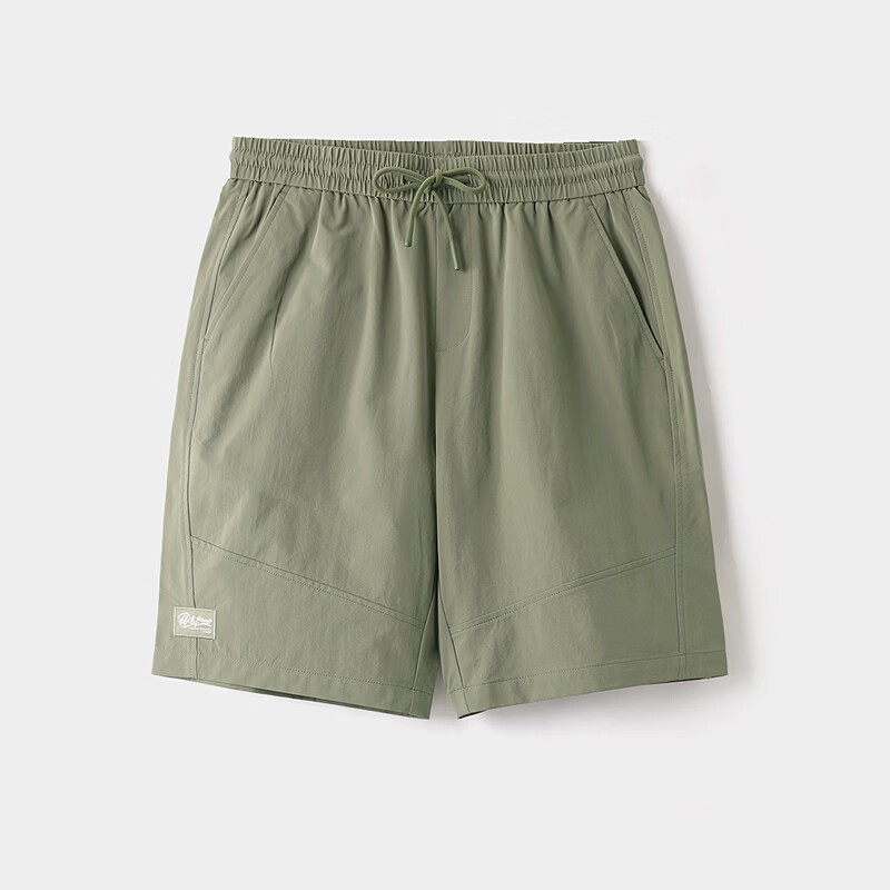 黑鲸（HLAJEANS）海澜之家旗下腰间抽绳休闲中裤男2026年夏季新品户外短裤男 咖色04 3XL